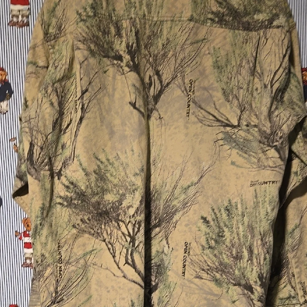Vintage Cabela's Outdoor Realtree Camo Hunting Button Up Shirt Size L Regular